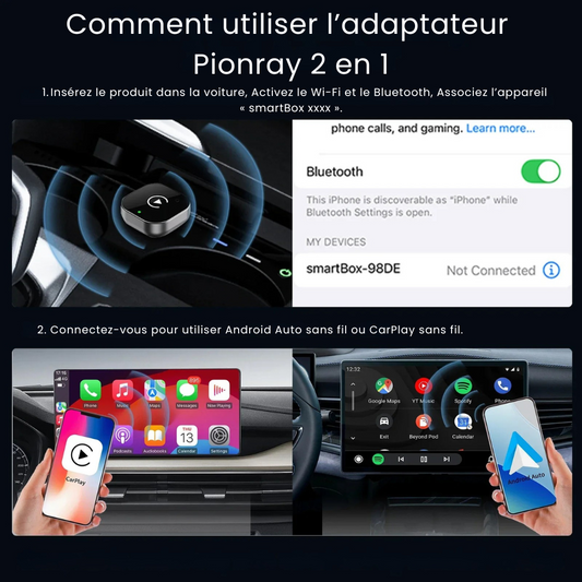 CarPlay Apple & Android Auto Sans Fil